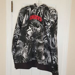 Navy Yard Black/White Trippy Hoodie Size XL NWT